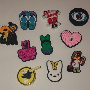 New_ Shoe Charm / Jibbitz_ Bad Bunny_ 10 Pieces